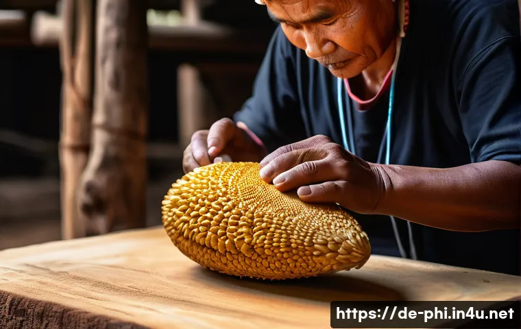 필리핀 전통악기 쿠디옹 - **Image Prompt: The Kudyapi Artisan's Craft**
"A hyperrealistic image of an indigenous artisan, ...